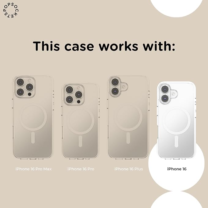 PopSockets iPhone 16 Phone Case with MagSafe, Wireless Charging Compatible, Bookish - Storied Shelves