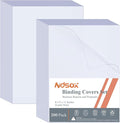 Ndsox 200 Pack Clear Binding Presentation Covers 8 Mil Polycover Sheets | 8.5 x 11 Inches, Letter Size, Square Corners, Un-Punched, Business Office Supplies, Clear Report Covers for Comb Binding