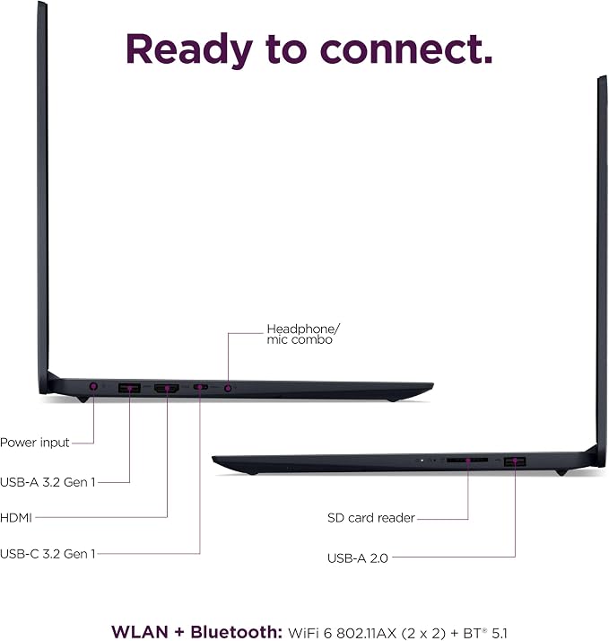 Lenovo IdeaPad 15.6" FHD Touchscreen Laptop, Intel 10-Core 13th Intel i5