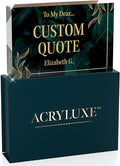 Custom Acrylic Sign Personalized, Custom Desk Name Plate, 18 Styles, (4"x6"), With Gift Box, USA Made by Acryluxe. (Luxurious)