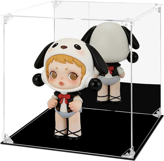 Display Case for Collectibles Assemble Clear Acrylic Box Alternative Glass Case for Display Action Figures Home Storage Organizing Toys (Internal dim 11.5X11.5X11 inch)