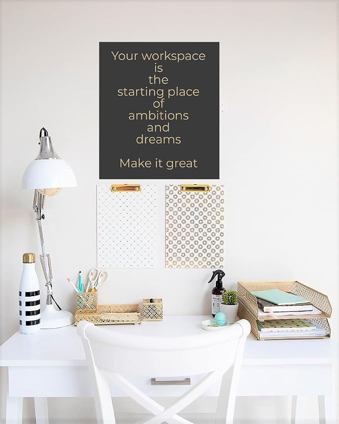 BLU MONACO | Gold Desk Organizer Set for Women 6 Piece | Mail Sorter Organizer Countertop with Letter Sorter for Desk | Steel Desktop Organizer with Mesh Pen Holders