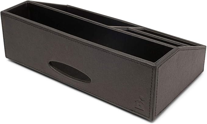 Castle Armory Leatherette Desk Organizer Caddy - Clutter Organizer for Office, Home, Personal, Employee Office Supplies and Accessories (All-in-one Organizer - Stackable)