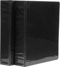 12 Pack Black 3-Ring Binders, 1.5", Slant D-Ring, Durable, EPI Premium, Heavy Duty, Holds 375 Sheets, Clear View Presentation, Non-Stick, 2 Inside Pockets, Organizer for School, Home Office