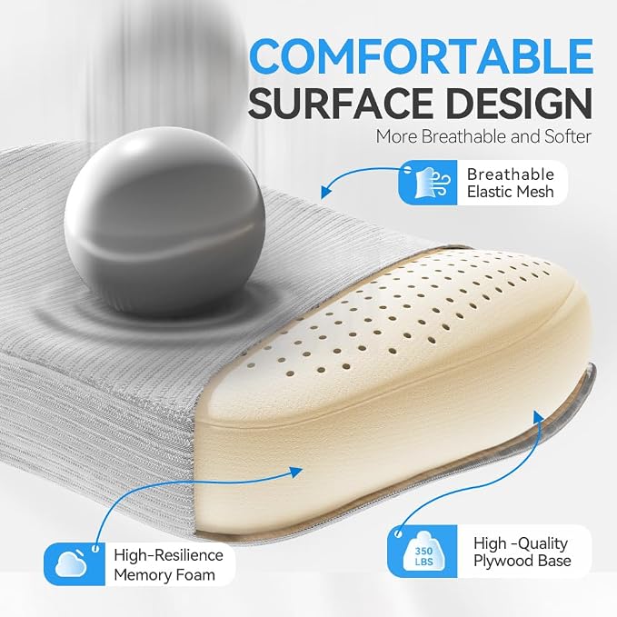 Ergonomic Office Chair, Mesh Home Office Desk Chairs with 3D Headrest | Freepub Computer Gaming Chair whit Adjustable High Back Lumbar Support, Executive Swivel chairs, 350LBS Capacity, Grey
