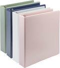 Samsill Plant-Based 1.5 Inch Durable D-Ring, View Binder, Eco-Friendly, USDA Certified Biobased, 4 Pack, Boho Assortment