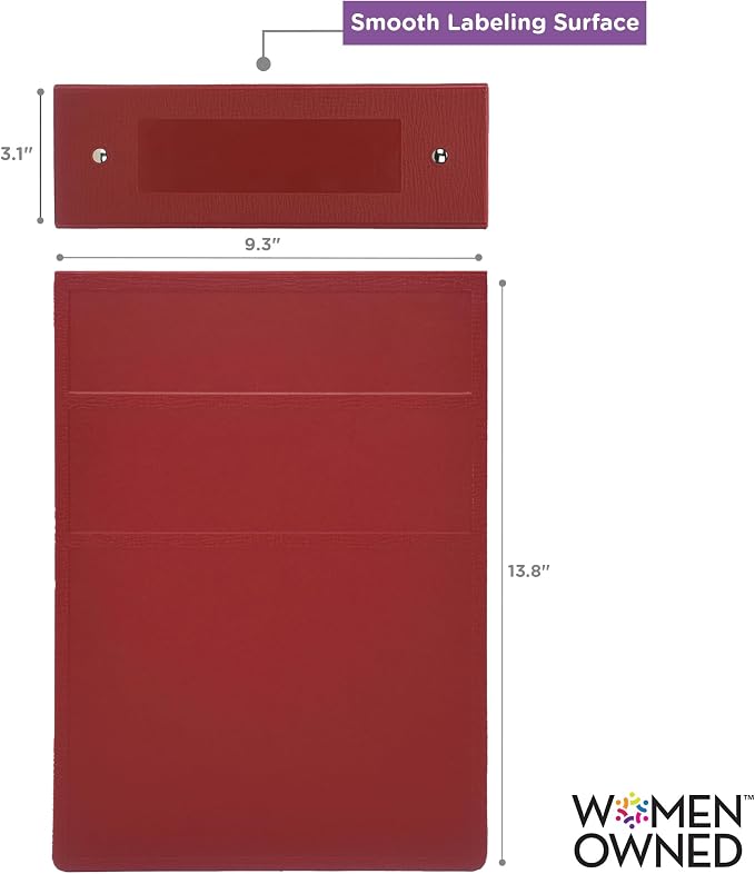 Carstens 3-Inch Heavy Duty 3-Ring Binder - Top Opening, Brick Red, Durable Plastic, No-Gap Rings, Waterproof Cover, No Pockets, Holds 400 US Letter Sheets, BPA-Free, Made in USA (1750-3R), Case of 12