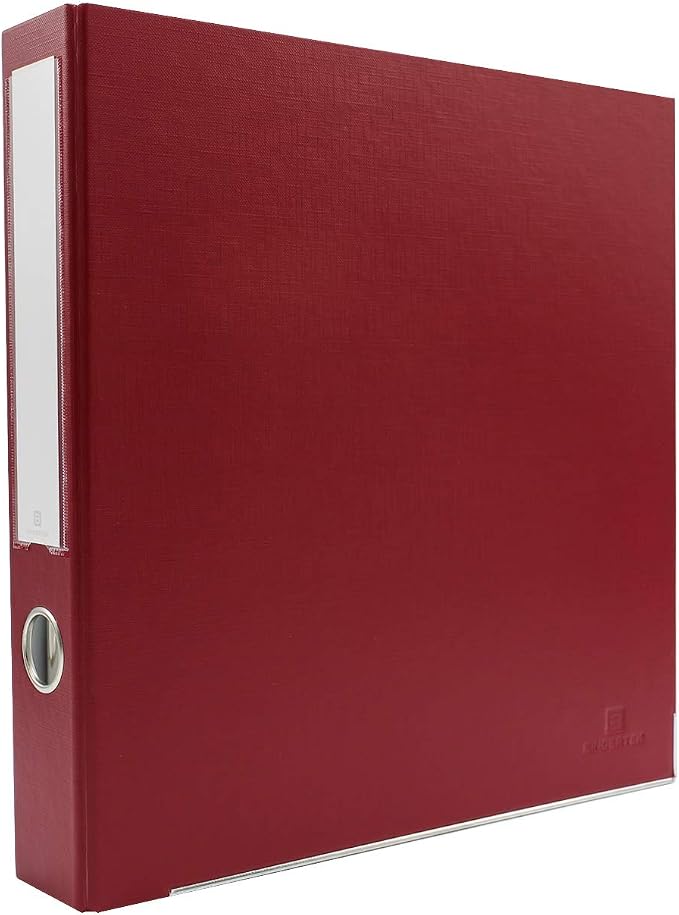 3-Ring Premium Binder - Brick Red, 2" Spine, by Bindertek | 325 Sheet Capacity, 1.25" D-Rings, Linen-Textured Covers, Steel Reinforced Edges, Spine Label Included