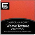 CALIFORNIA POPPY—12x12 Textured Cardstock | 80lb Textured Orange Scrapbook Paper | Premium Cardstock for Cricut Cutting | 25 Sheets