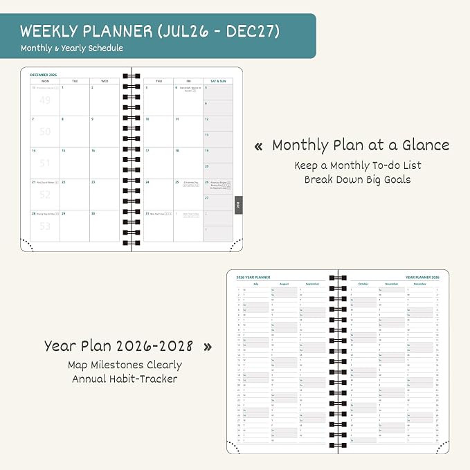 BEZEND Pocket Calendar 2026-2027, Weekly Monthly Academic Planner (3.5"x6")