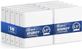 GNL 1.5 Inch 3 Ring Binders Economy 10 Packs White, 1 1/2" Three Ring (Fits 325 Sheets of 8.5x11 Paper) Clear View PVC-Free & Non-Stick for School or Office Supplies