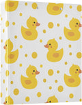 3 Ring Binder Cute Yellow Ducks 1.5" Round Ring Binders View Binder with 200 Sheet for Kids School Supplies Women Men Office, 1 Pack