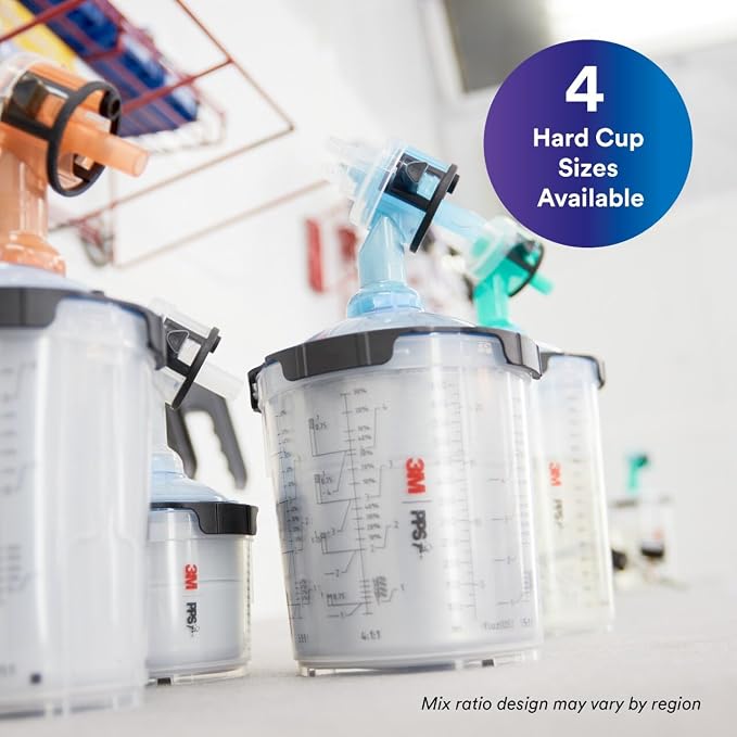 3M PPS 2.0 Spray Gun Cups, 26023, Large, 28 Ounces, Furniture, 2 Pack | Use with Paint Gun and PPS 2.0 Lids and Liners to Paint Cars; House and More