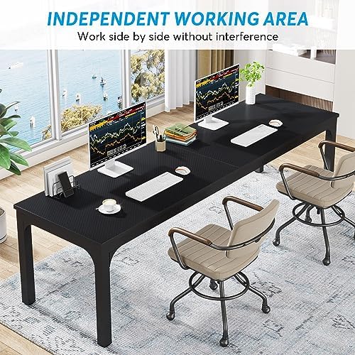 Tribesigns 78.7 Inches Extra Long Computer Desk 2 Person Desk, Double Long Desk, Workstaion for Home Office