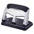Bostitch Office EZ Squeeze Heavy Duty 3-Hole Punch for Home Office & School, 40-Sheet Capacity, One-Touch Reduced Force, Sleek Silver Design