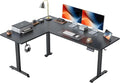 Agilestic L Shaped Standing Desk 63 inch Adjustable Height, Electric Corner Standing Desk, Sit Stand Computer Table with Splice Board, Black | Corner Desk, Ample Workspace, Memory Presets, Hooks, Stable Steel Frame,176 lbs Capacity, Easy Assembly, Spli...