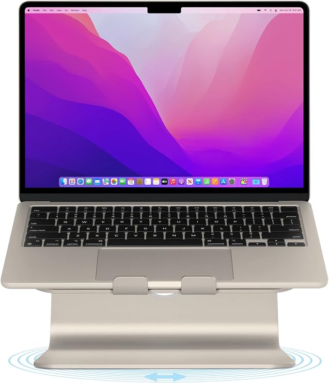 Rain Design mStand360 Laptop Stand with Swivel Base, Starlight (10093)