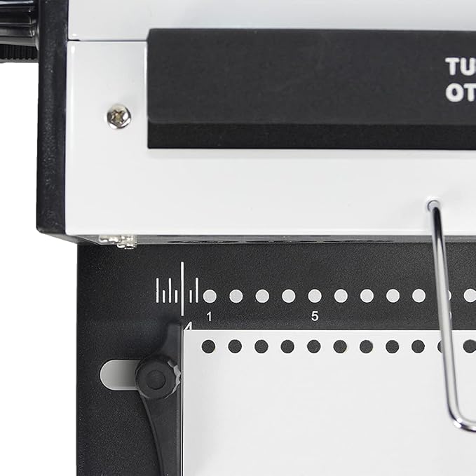 RAYSON TD1202R 3:1 Wire Binding Machine, 12-Sheet Punch, 120-Sheet Capacity | 32 round holes for Letter-size sheets; compatible with 3:1 wire, spiral coil, and click binding spines.
