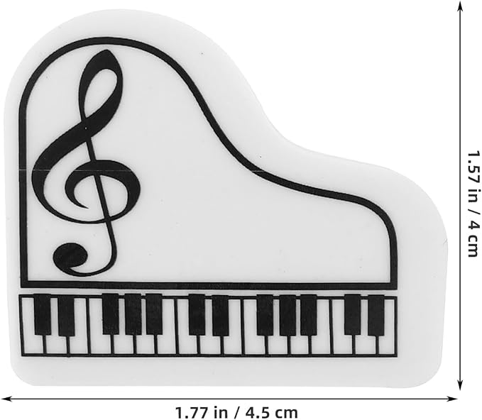 SEWACC Piano Shape Erasers 30 Pcs Small Portable TPR Erasers for Kids School Supplies Writing Correction Fun Stationery