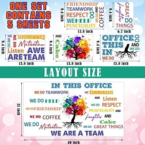 Chinco Office Decorations for Work, Teamwork Motivational Quotes Stickers