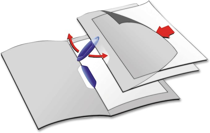 Durable Report Cover with SWINGCLIP Letter-Size 8.5" x 11" Inches - Holds Up to 30 Pages - Clear Cover and Dark Blue Border - Box of 25 | Holds Up to 30 Pages, Clear Cover, Dark Blue Border