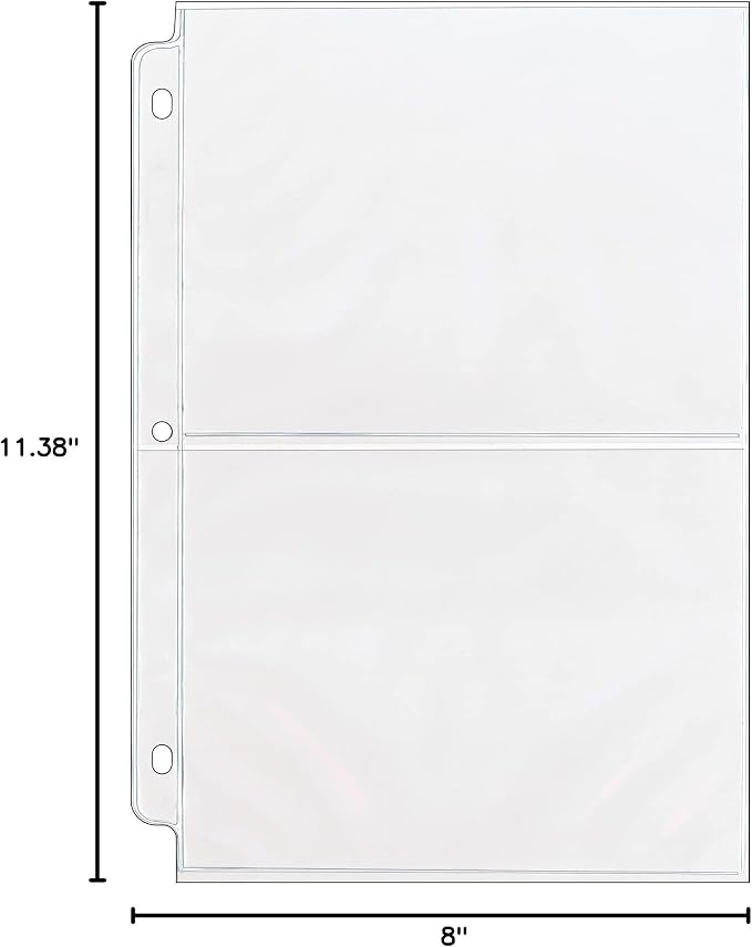 StoreSMART - Photo Page for 3-Ring Binders - Archival-Safe Plastic - Two 5" x 7" Pocket - Holds Four Photos - 20 Pack - LC57-20