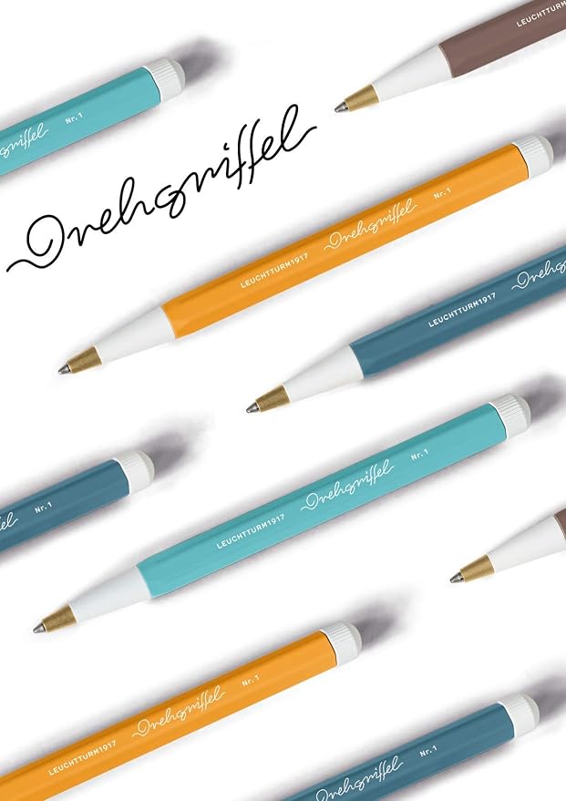 LEUCHTTURM1917 - Drehgriffel Writing Pen (Rising Sun) - Ballpoint Pen with Royal Blue Ink Included