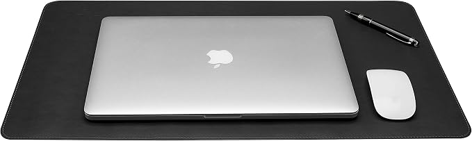 Gallaway Leather Desk Mat,Desk Writing Pad - Office Desk Pad, Medium 24" x 14" Black, Desk Mats on Top of Desks, Gift Ready Elegant Computer Desk Mat Desk Cover Desk Pad Protector PU Leather