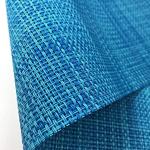 WAZAIGUR Placemats Crisscross Woven Vinyl Place Mats Set of 4 Blue