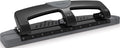 Swingline 3 Hole Punch, 12 Sheet Capacity Three Hole Puncher 3 Ring, Paper Punch, SmartTouch Low Effort, Alignment Guide, Black & Silver (74134)