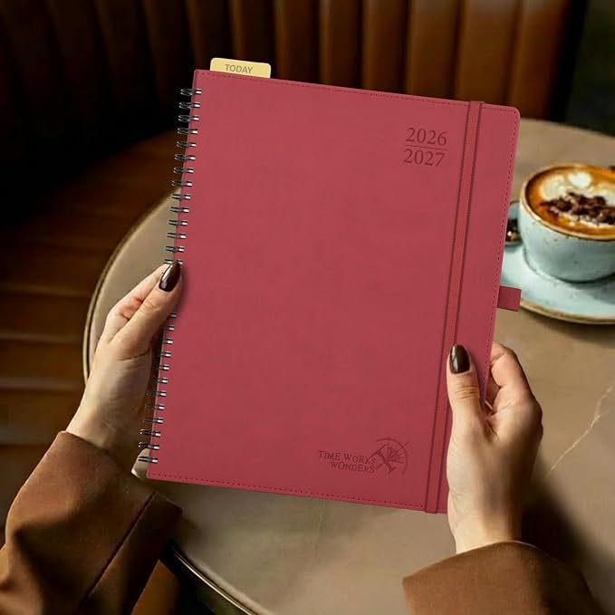 POPRUN 2027 Planner, 8.5'' x 10.5'', Weekly and Monthly Daily Calendar Book