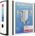 Staples Better 5-Inch D-Ring View Binder, Reinforced Spine | Extra-large capacity binder for archiving everyday office documents.