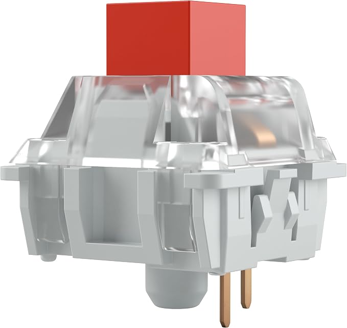 Kailh Box Red Mechanical Keyboard Switches - 120 Pack - Linear, 45g Actuation Force, Dust & Waterproof, Ideal for Smooth Typing