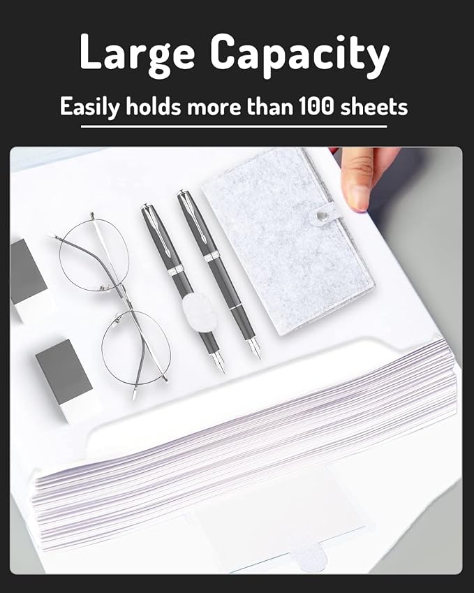 Forvencer Binder Pocket, 36 Pack Super Heavyweight Poly Binder Pocket | Tight Closure, Binder Folders Side Loading, 3 Ring Binder Pocket, Binder Dividers with Pockets, Letter Size, Clear