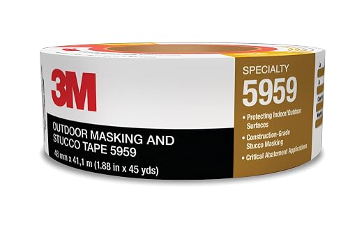 3M Outdoor Masking and Stucco Tape 5959, Red, 48 mm x 41.1 m, 12.0 mil | 1 Roll