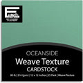 OCEANSIDE—12x12 Textured Cardstock | 80lb Textured Green Scrapbook Paper | Premium Cardstock for Cricut Cutting | 25 Sheets