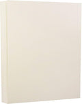 JAM PAPER Strathmore 80lb Cardstock - 8.5 x 11 Coverstock - 216 gsm - Natural White Linen - 30% recycled - 50 Sheets/Pack
