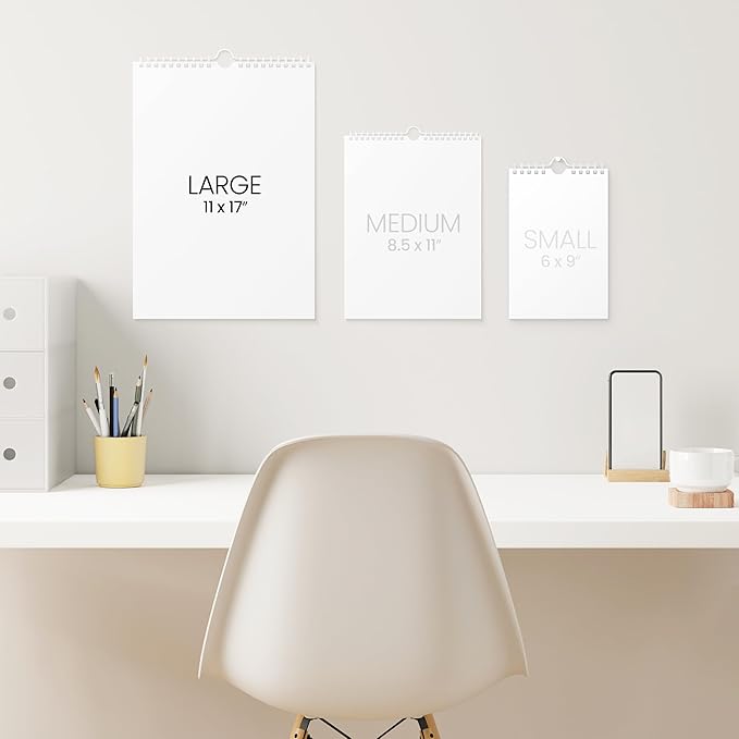 Karto Wall Calendar 2026-2027 11x17 in - Modern Black