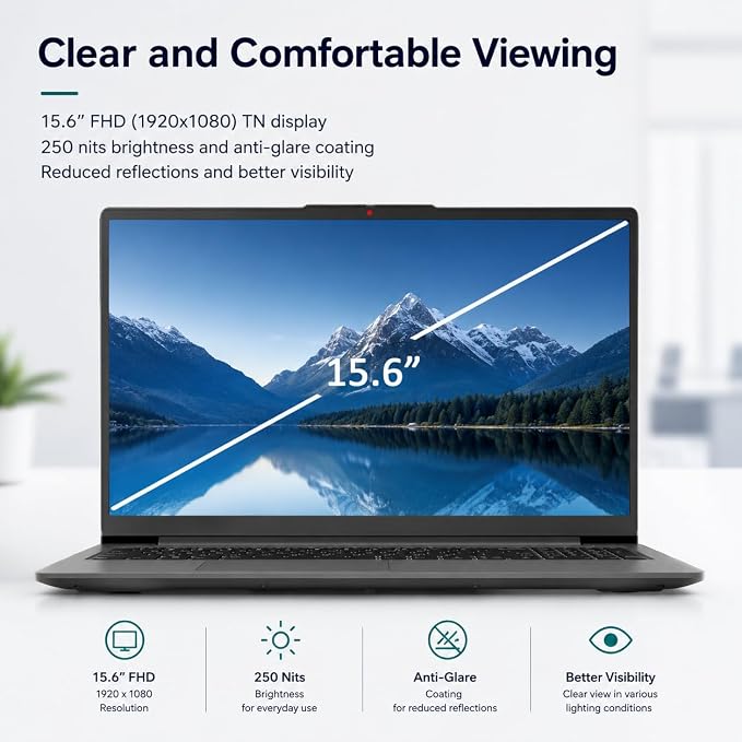 Lenovo Slim 3 Touchscreen Business Laptop, Ryzen 7 5825U Processor (Beats i7-1355U), 15.6" FHD LED Display, 16GB RAM, 1TB PCIe SSD, SD Card Reader, WiFi 6, Windows 11, WOWPC Recovery USB