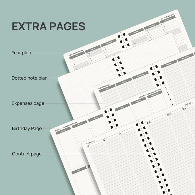 POPRUN 2026-2027 Daily Planner One Page Per Day, 5.75" x 8.5", Day Planner
