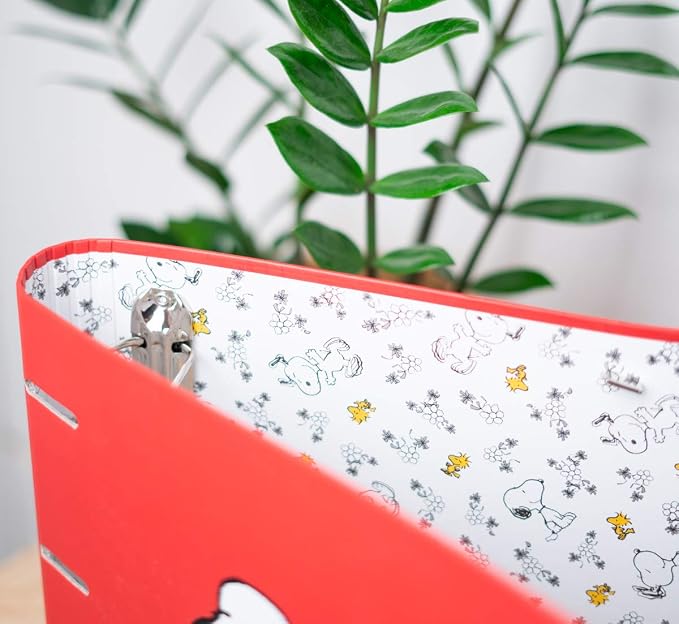 Grupo Erik 4 Ring Binder A4 - Snoopy Stationery | 10.6 x 12.6 inches - 27 x 32 cm - A4 Ring Binder Folder, Document Folder | Peanuts Snoopy Gifts for Dog Lovers