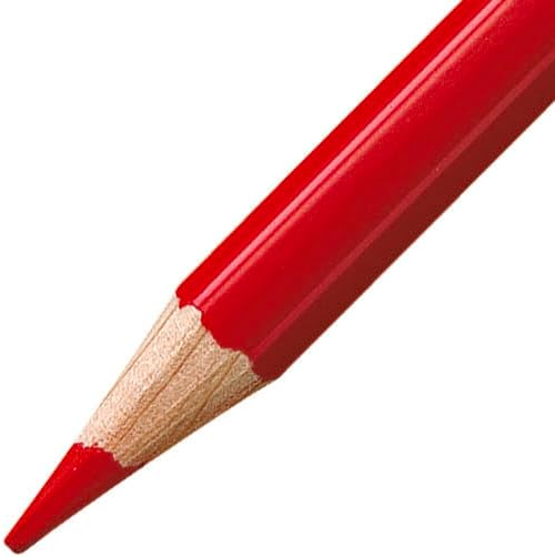 STABILO All Marker Pencils, Pack of 12 All Surface Colouring Pencils, Red