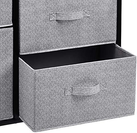 Amazon Basics Closet Organizer with 5-Fabric Storage Drawers for Bedroom, Living Room, Black