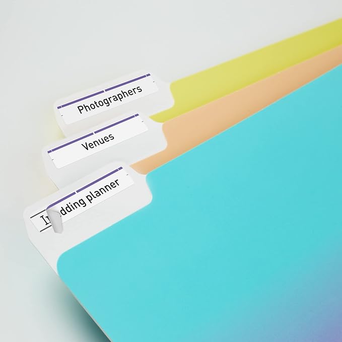 Avery TrueBlock File Folder Labels, 2/3" x 3-7/16", 750 Printable Labels, White/Purple, Permanent (5666)