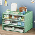 Marbrasse Desk Organizer with 6 Drawers, 3 Tier Stackable Storage Drawers Plastic Makeup Storage, Office Organizers and Storage, Desk Storage Box for Office, School, Home Green