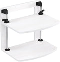 15.6 14 13.3 Inch Laptop Computer Monitor Stand Riser for Reduced Neck Strain, Adjustable Height Desk Shelf Organizer Monitor Riser Stand for PC Monitor Laptop - Withe - Wood Grain, MR01-L