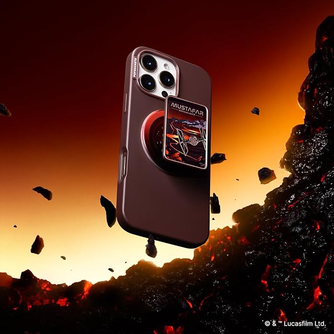 PopSockets Phone Grip for MagSafe, Magnetic Holder- Welcome Mustafar | Removable, For Kindle / Android / iPhone, With Magnet, Star Wars, Grogu, iPad, Removable, Popper
