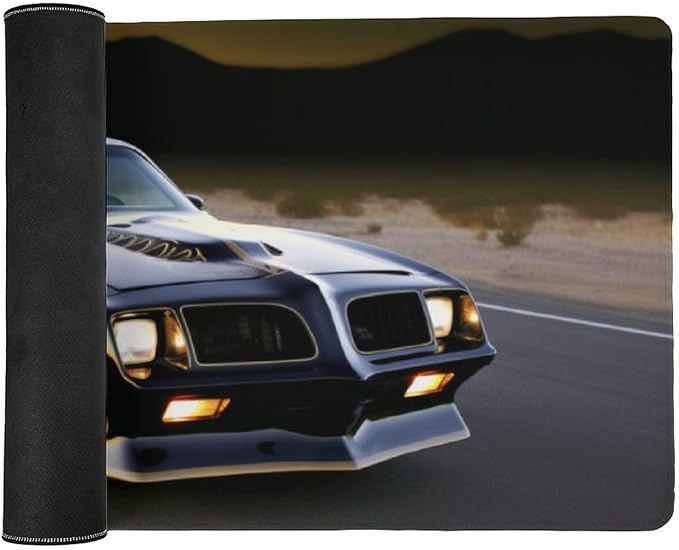 Classic American Muscle Car Mouse Pad Gaming Cool Mousepad Large Extended Computer Desk Pad Mat with Non-Slip Rubber Base Vintage Office Desk Accessories 35.4" x 15.7"