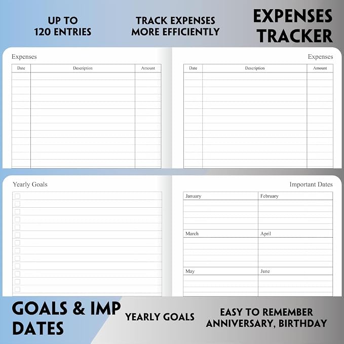2026-2027 Planner - Weekly and Monthly Planner, Oct 2026 - Dec 2027, Holidays, Contacts and Notes Pages, Vegan Leather Cover, Elastic Closure, 5.5”x8.25”, Teal