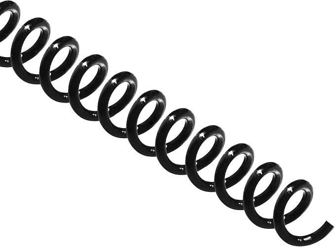 TOTiyea 100 Pack Plastic Spiral Binding Coils,6mm(1/4") Binding Spirals,30 Sheet Capacity,4:1 Pitch,Black | Spiral binding coils,Black,can be used with letter size (8.5x11") or A4 size paper (8.3x11.7"),bound projects can lay flat